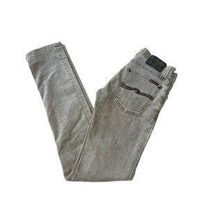 Nudie Tube Kelly Jeans Womens‎ Size W25 L32 Skinny Fit Mid Rise Black Denim